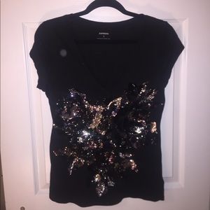 Express: sequin tee